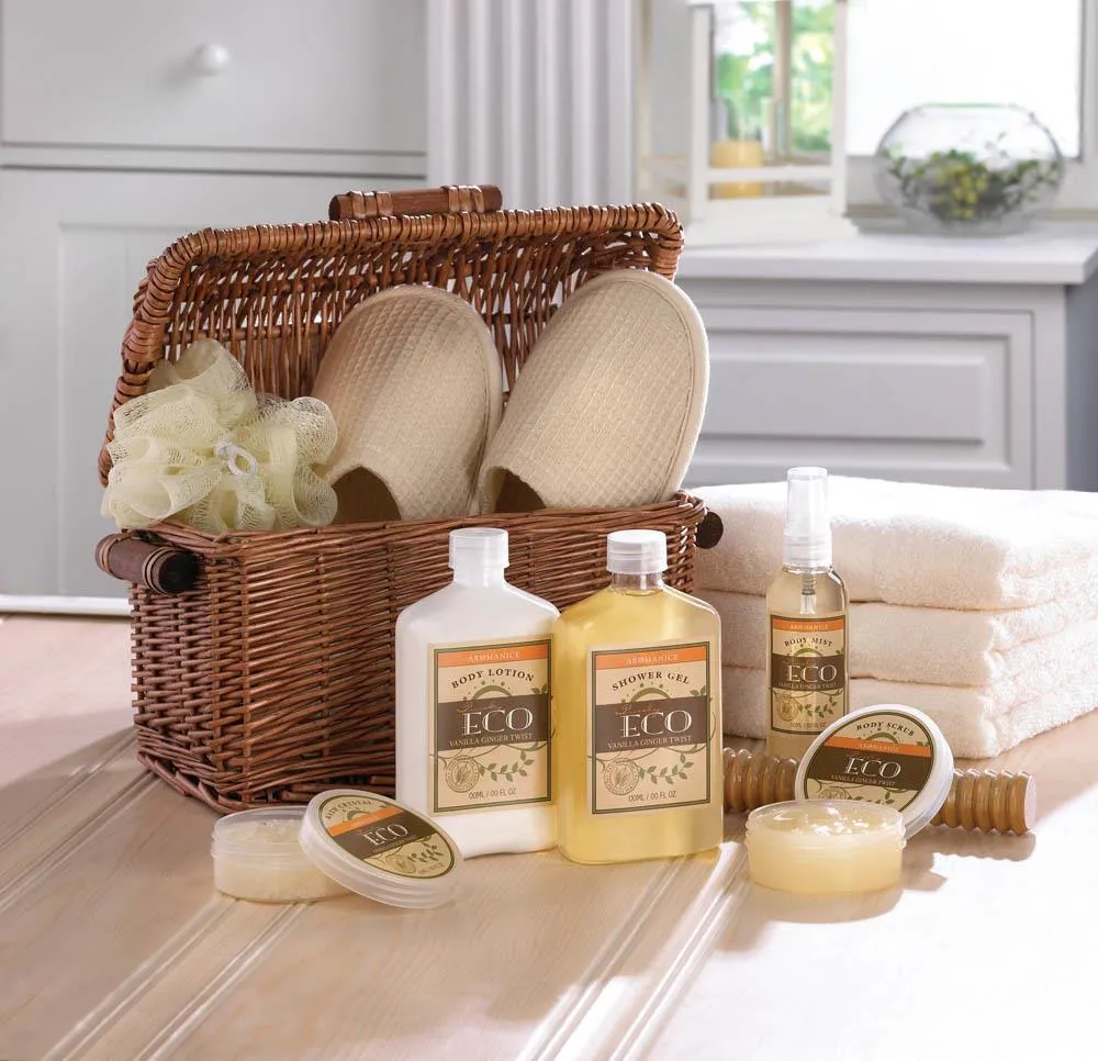 Aromanice Vanilla Ginger Spa Gift Basket