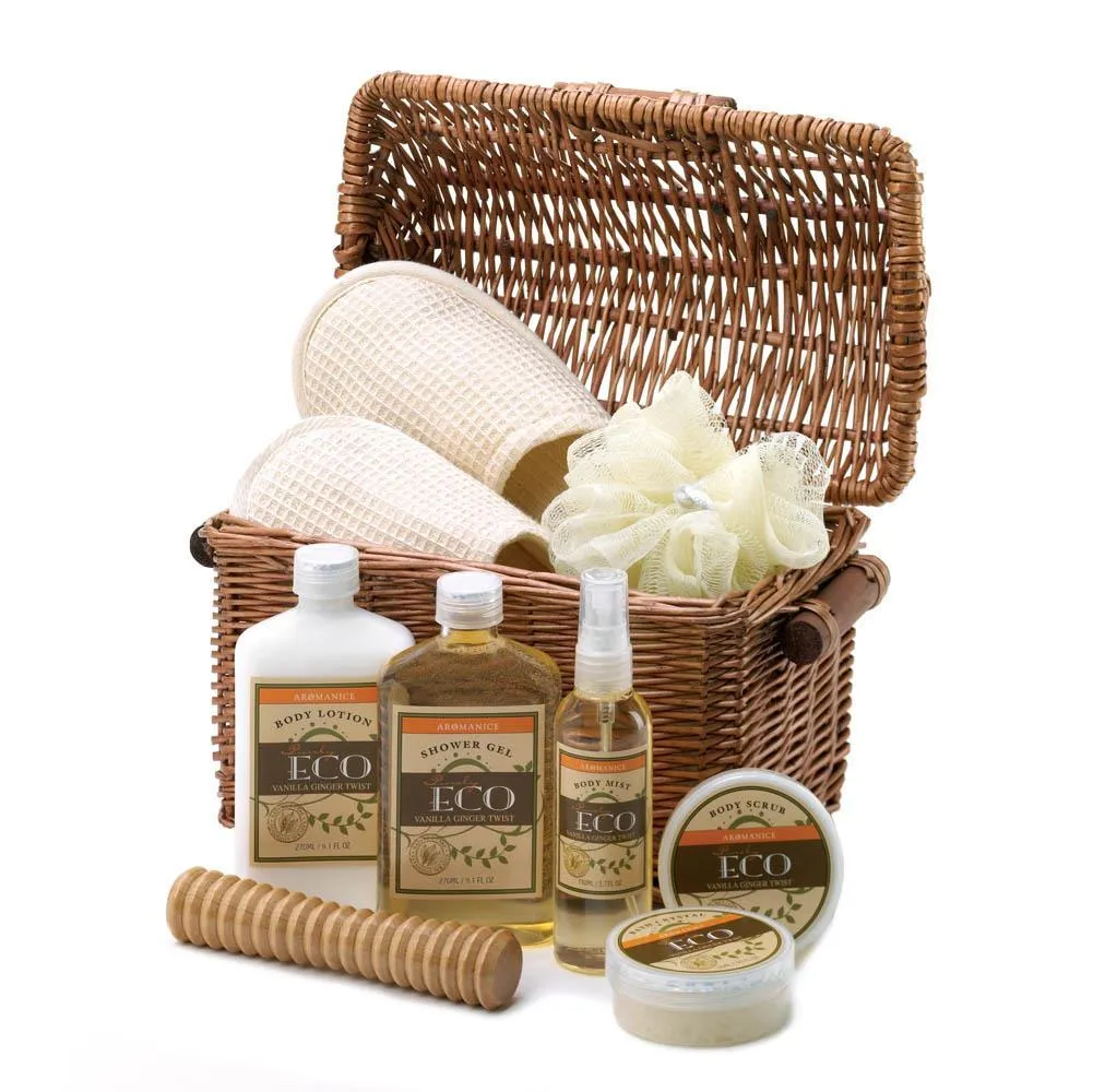 Aromanice Vanilla Ginger Spa Gift Basket