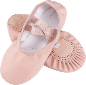 Ballet Shoes for Girls, Canvas Ballet Shoes Leather Split Sole Dance Shoes, Ballet Slippers for Toddler Girls(Toddler/Little/Big Kid)