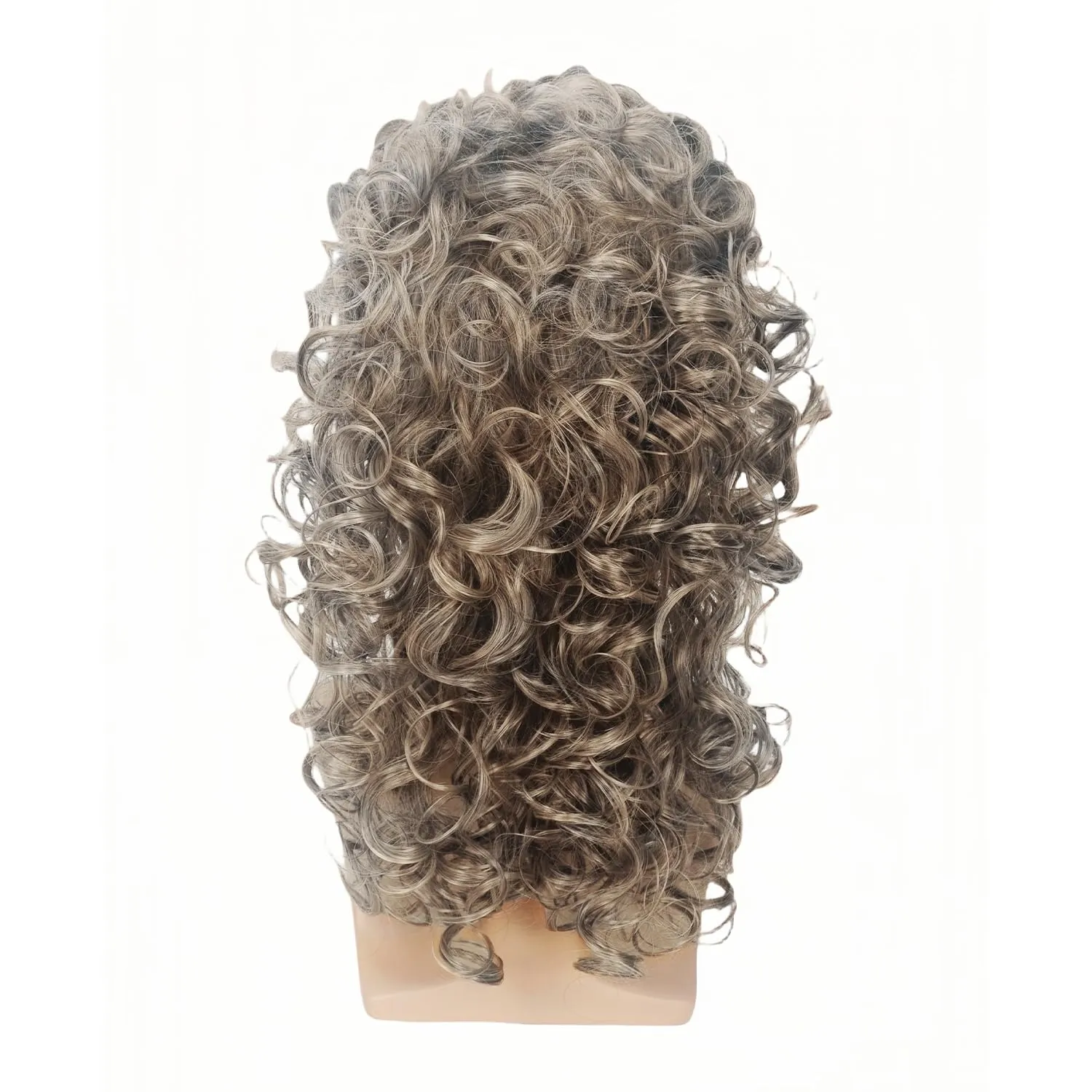 Curly Mullet Wigs for Men 80s Long Blond Curly Hippie Rocking Party Cosplay Costume Anime Hair Wig