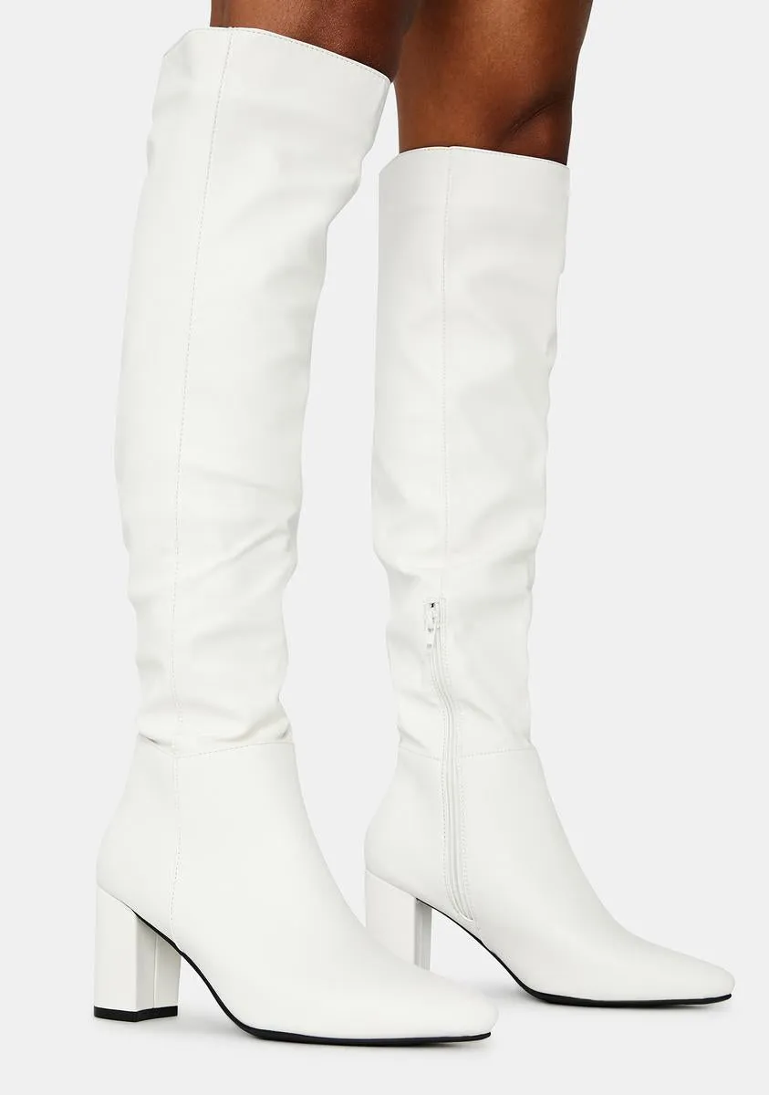Fall For You Knee High Heeled Boots