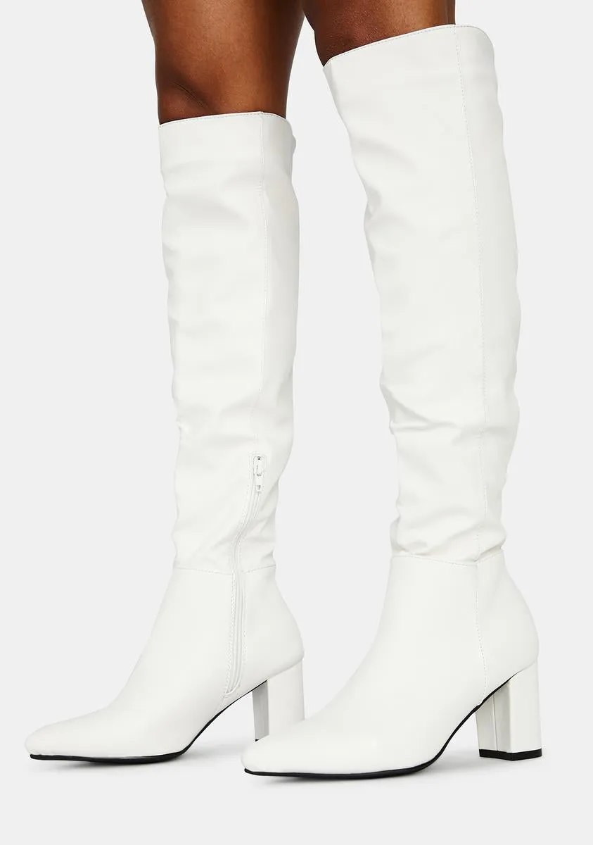 Fall For You Knee High Heeled Boots