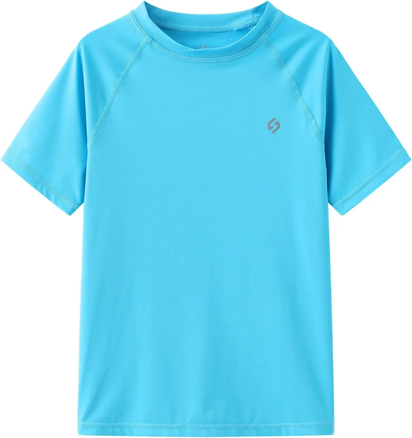 HODOSPORTS Boys UPF 50  Rash Guard Swim Shirts Short Sleeve Quick Dry UV Protection Sun Shirt