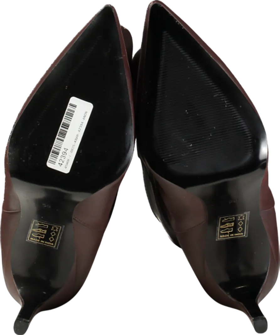 Karen Millen Brown Leather Pointed High Heel Western Boot UK 6 EU 39 👠
