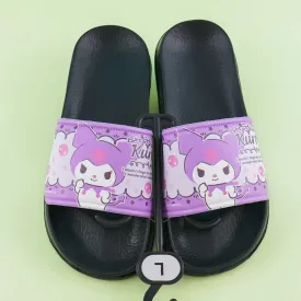 Kuromi Stars & Skulls Indoor Slippers - Black / Large