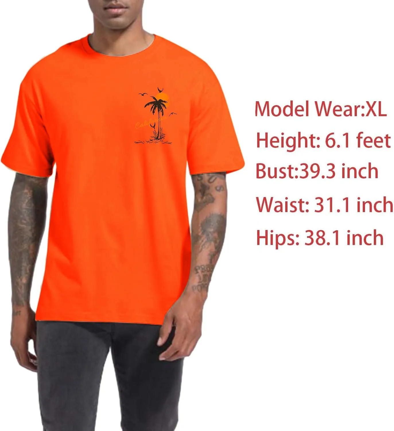 Tuislay Mens Graphic t-Shirts Casual Oversized Letter Print Beach Shirts Baggy Cotton Short Sleeve Tshirt Summer tee Top