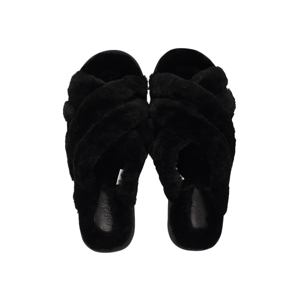 Vik - Double strap shearling Slippers