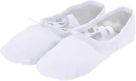 Women Girls Ballet Shoes Ballet Slipper Dance Shoes Stretch Canvas for Teen Adults Split Sole Flats Ballerina Shoes